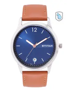 Titan Men Leather Straps Analogue Watch 1806SL02