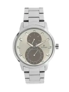 Titan Men Grey Analogue Watch 1756QM01