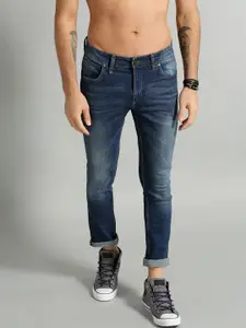 Roadster Men Blue Skinny Fit Mid-Rise Clean Look Stretchable Jeans