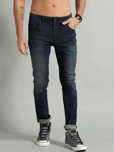 Roadster Men Navy Blue Skinny Fit Mid-Rise Clean Look Stretchable Jeans