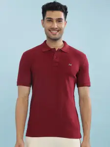 Force NXT Men Solid Polo Collar Super Combed Cotton T-shirt