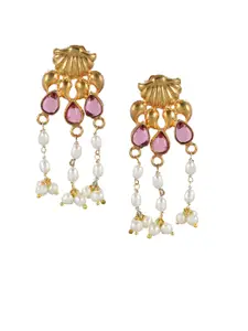 Silvermerc Designs Gold-Plated & White Classic  Sterling Silver Drop Earrings