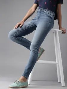 Moda Rapido Women Blue Skinny Fit High-Rise Clean Look Stretchable Jeans