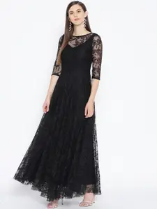 Karmic Vision Black Lace Maxi Dress