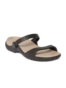Crocs Women Brown Solid Open Toe Flats