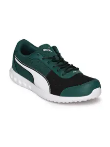 Puma Men Green Black Colourblocked Kenora Running Shoes