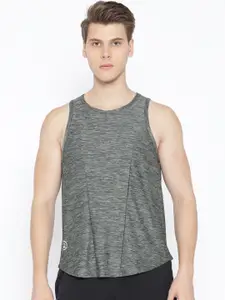 Chkokko Men Olive Green Solid Round Neck Training T-shirt