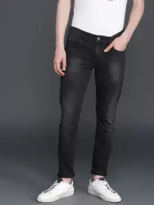WROGN Men Black Slim Fit Mid-Rise Clean Look Stretchable Jeans