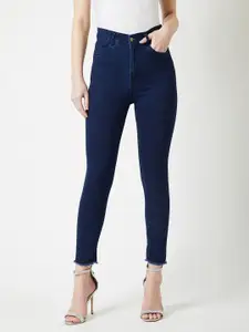 Miss Chase Women Navy Blue Skinny Fit High-Rise Clean Look Jeans