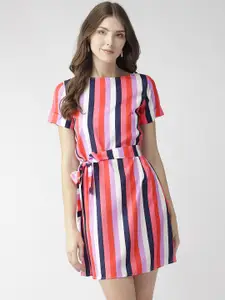 MISH Women Multicoloured Candy Striped A-Line Dress