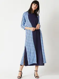 Miss Chase Women Blue A-Line Dress