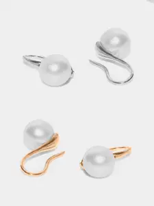 OOMPH Set of 2 Gold-Plated & Silver-Plated Circular Studs