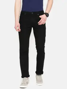 Lee Men Black Rodeo Regular Fit Mid-Rise Clean Look Stretchable Jeans