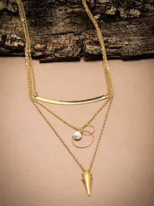 Zaveri Pearls Gold Plated Layered Necklace