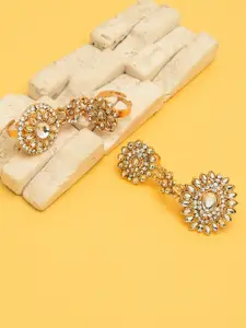 Zaveri Pearls Set of 2 Gold-Toned Dual Finger Ring
