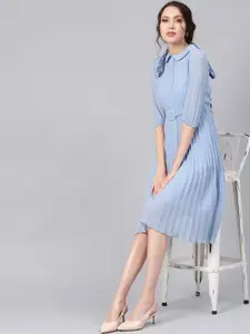 SASSAFRAS Sea Wash Peterpan Collar Pleated Dress