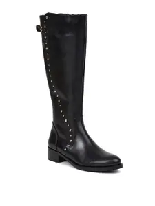 Saint G Women Black Solid Heeled Boots