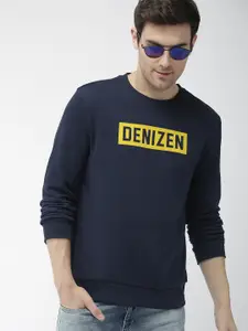 Denizen From Levis Men Blue Printed Sweatshirt