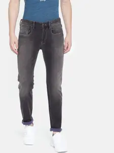 U.S. Polo Assn. Denim Co. Men Black Regallo Skinny Fit Mid-Rise Low Distress Jeans