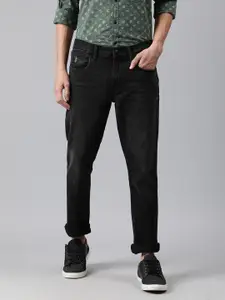 U.S. Polo Assn. Denim Co. Men Black Woody Slim Straight Fit Mid-Rise Stretchable Jeans