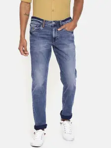 U.S. Polo Assn. Denim Co. Men Blue Brandon Slim Fit Mid-Rise Clean Look Stretchable Jeans