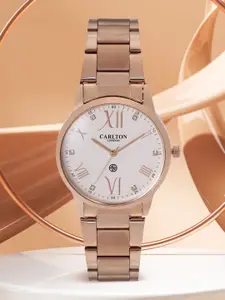 Carlton London Women Off-White Analogue Watch CL003RSIR