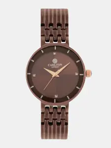 Carlton London Women Coffee Brown Analogue Watch CL001BBRB