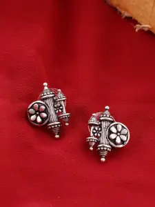Voylla Silver-Plated Contemporary Oxidised Studs
