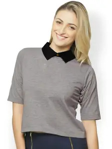 Miss Chase Grey Crop Top