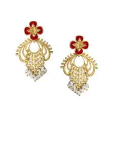 Silvermerc Designs Gold-Toned Circular Drop Earrings