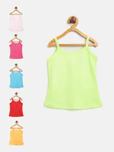 Bodycare Kids Girls Pack of 6 Solid Camisoles 80C_ABCDEF-75
