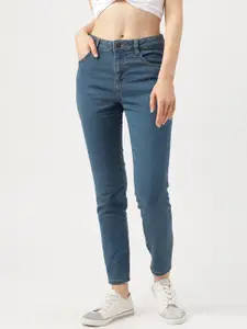 DressBerry Women Blue Skinny Fit Mid-Rise Clean Look Stretchable Jeans