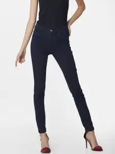 ONLY Women Blue Skinny Fit Clean Look Stretchable Jeans