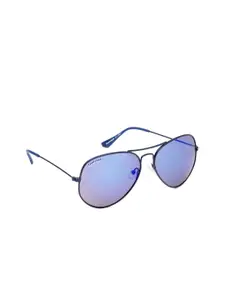 Fastrack Men Mirrored Aviator Sunglasses M142BU1