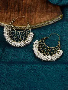 Fida Gold-Toned & Off-White Chandbalis