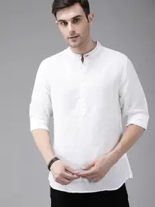 The Roadster Lifestyle Co Men White Regular Fit Solid Sustainable Casual Shirt