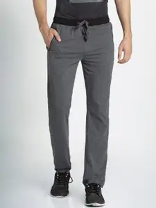 Jockey Men Charcoal Grey Solid Regular Fit Track Pants