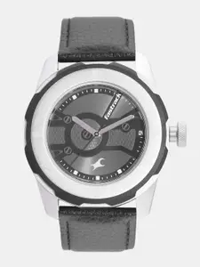 Fastrack Men Gunmetal-Toned Analogue Watch NK3099SL02_OR