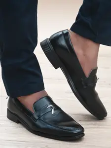 Prolific Men Black Solid Formal Slip-Ons