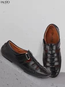 FAUSTO Men Black Sandals
