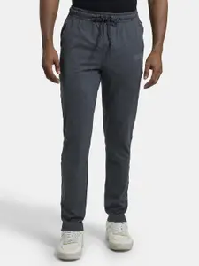 Jockey Men Charcoal Grey Solid Straight Fit Track Pants