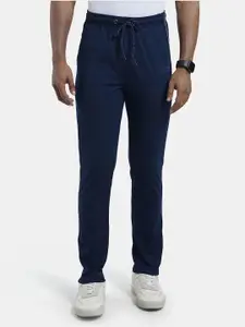 Jockey Men Navy Blue Modern Fit Solid Track Pants