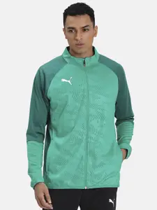 Puma Men Green Colourblocked CUP Training Poly Core dryCELL Football Training Jacket