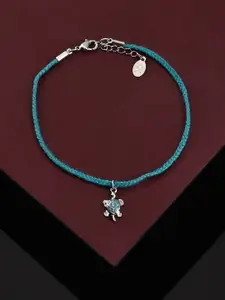 Accessorize London Blue & Silver-Toned Tammy Turtle Charm Anklet