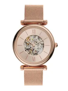 Fossil Women Rose Gold Analogue Carlie Watch ME3175