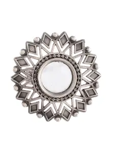 Silvermerc Designs Oxidised Silver Adjustable Finger Ring