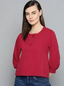 Harpa Women Red Solid Top