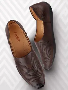 FAUSTO Men Brown Mojaris