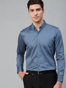 DENNISON Men Blue Comfort Formal Shirt