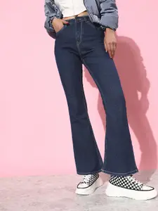 The Roadster Life Co. Women Bootcut High-Rise Clean Look Stretchable Jeans